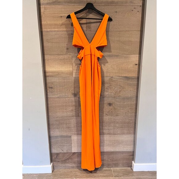 Ramy Brook Cara Cutout Column Gown Orange maxi dress size 6 - Picture 4 of 11